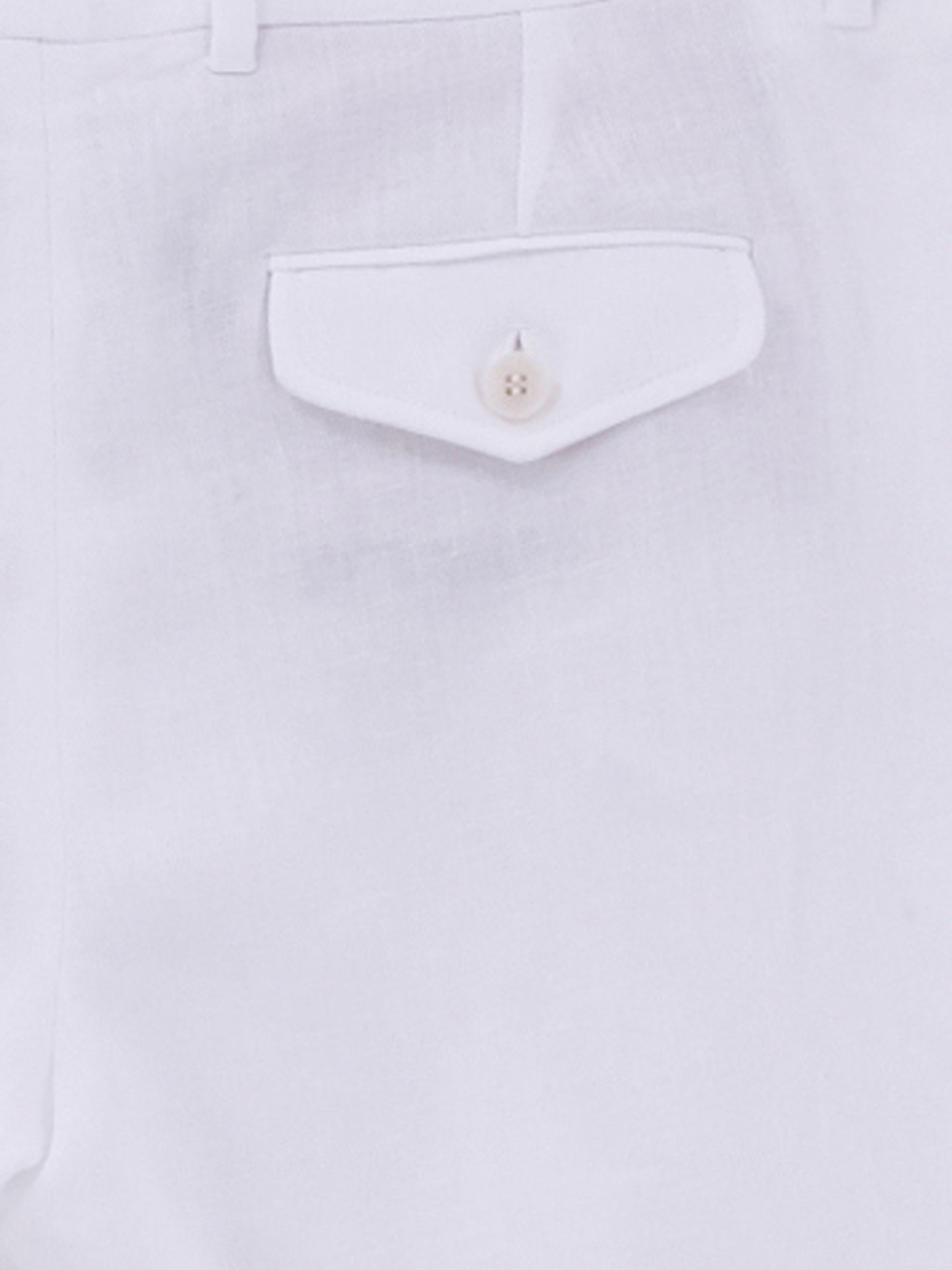 LORO PIANA Белые льняные прямые брюки, фото 3