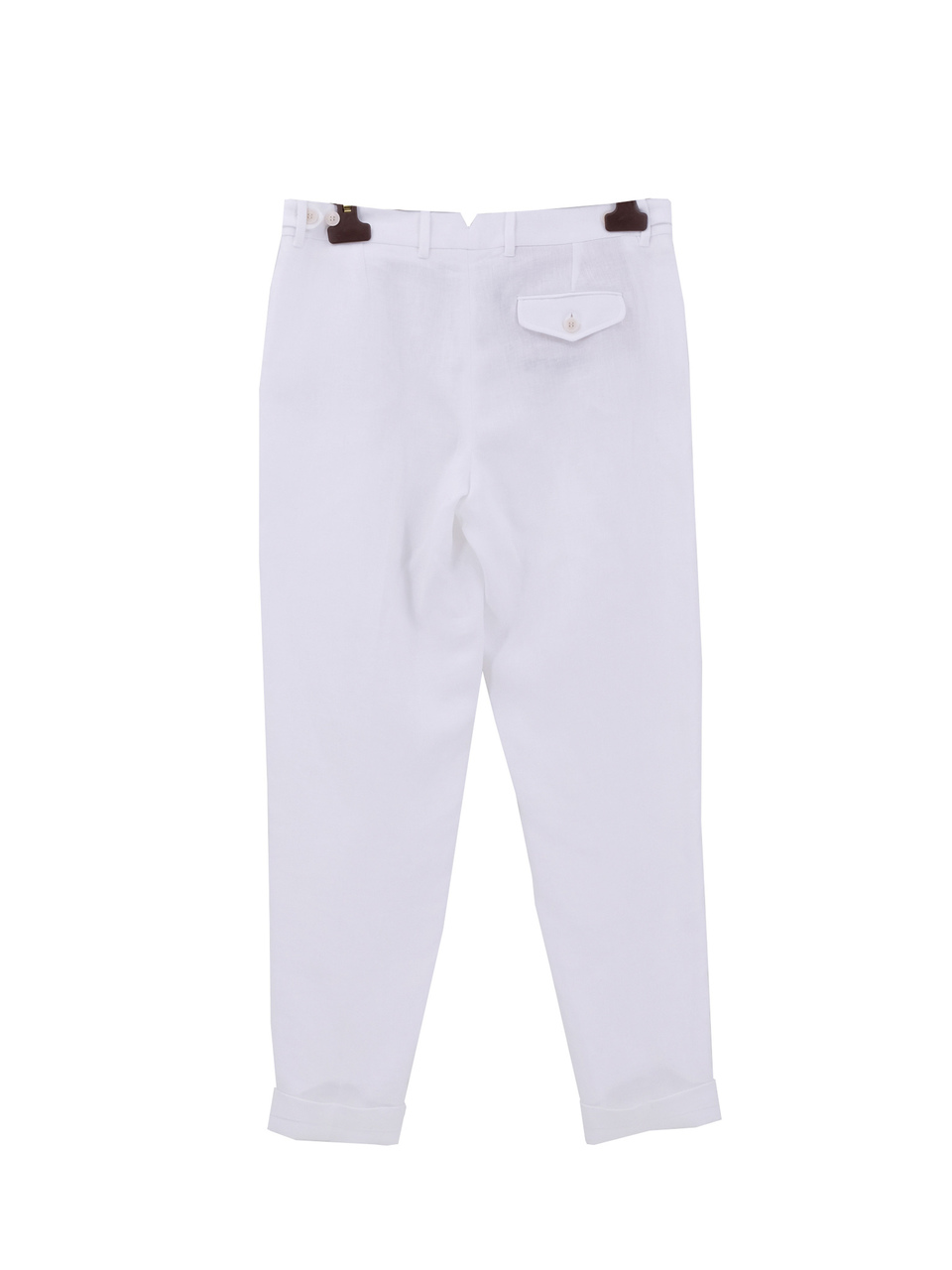 LORO PIANA Белые льняные прямые брюки, фото 2