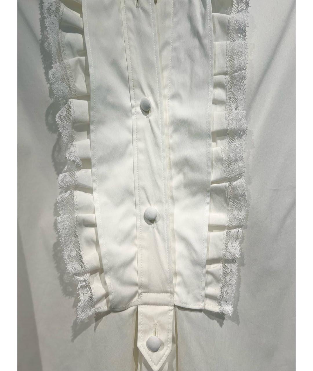 PRADA Белая хлопко-эластановая рубашка, фото 4