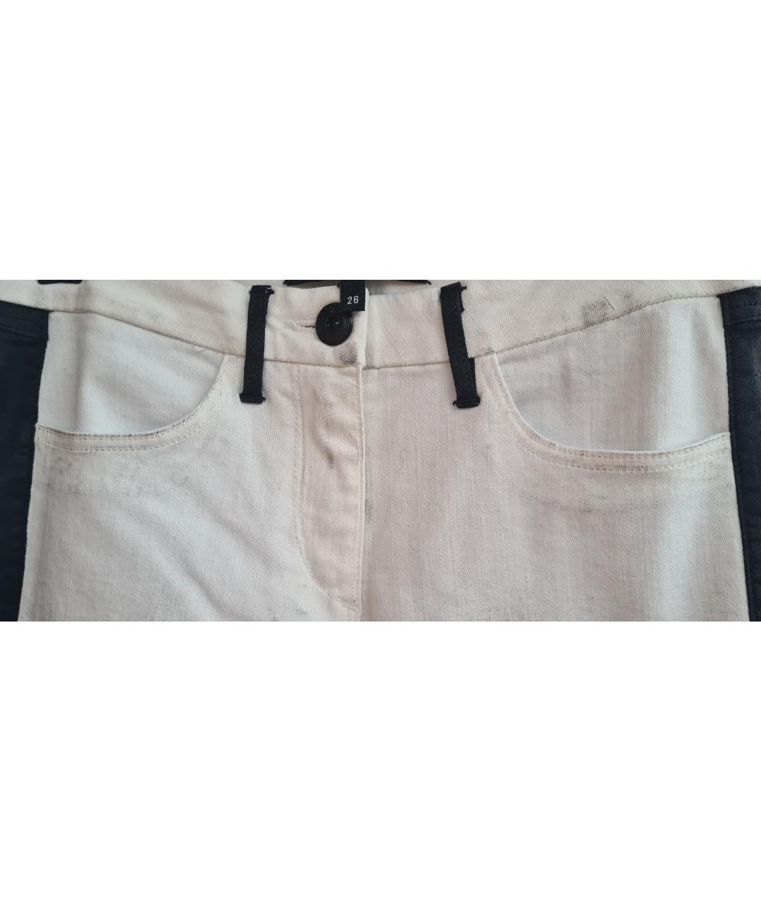 3X1 Белые хлопко-эластановые джинсы слим, фото 9