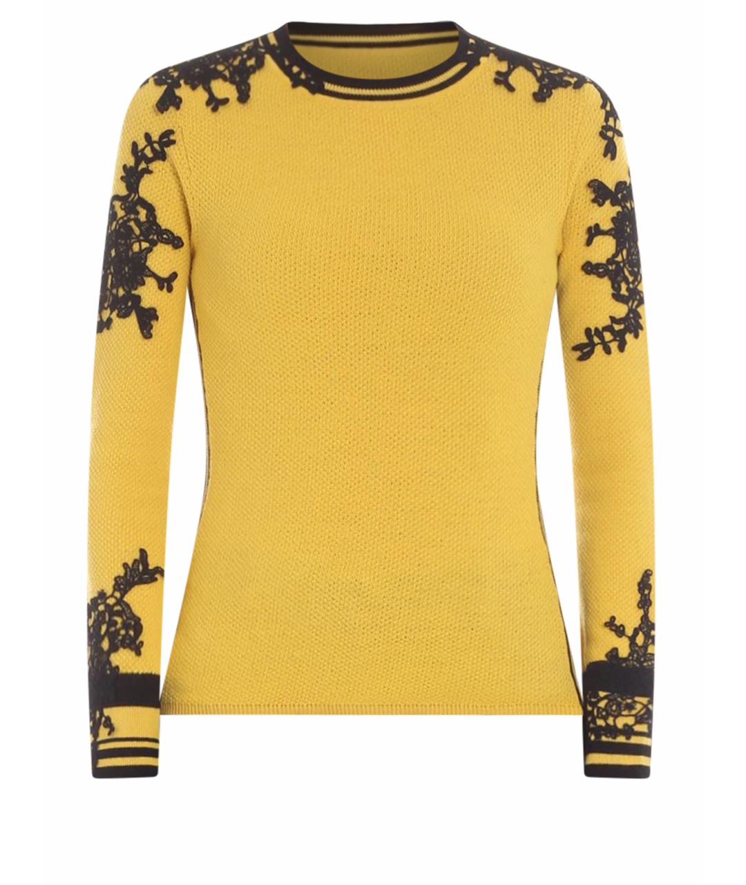 ERMANNO SCERVINO Желтый шерстяной джемпер / свитер, фото 1