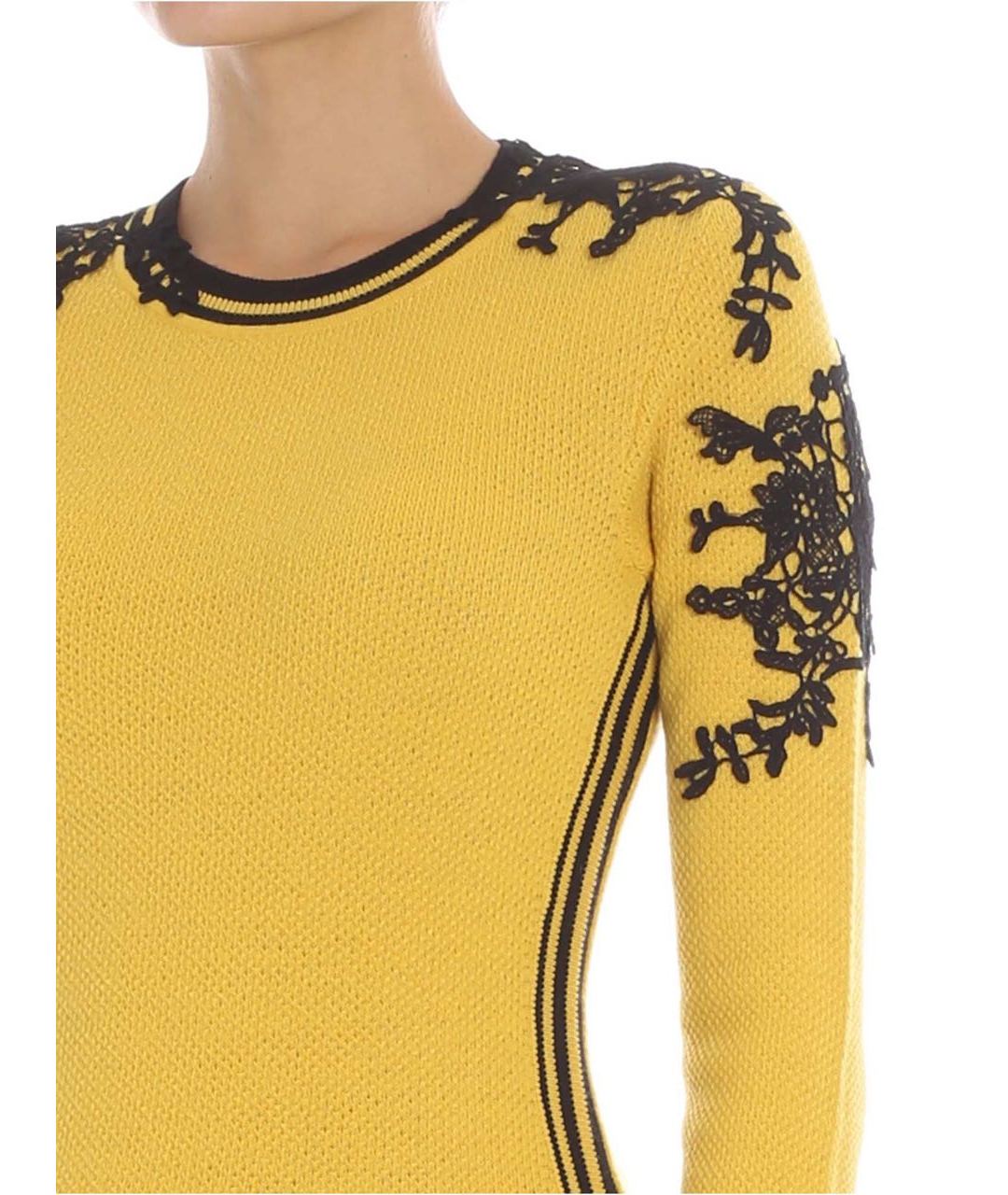 ERMANNO SCERVINO Желтый шерстяной джемпер / свитер, фото 4