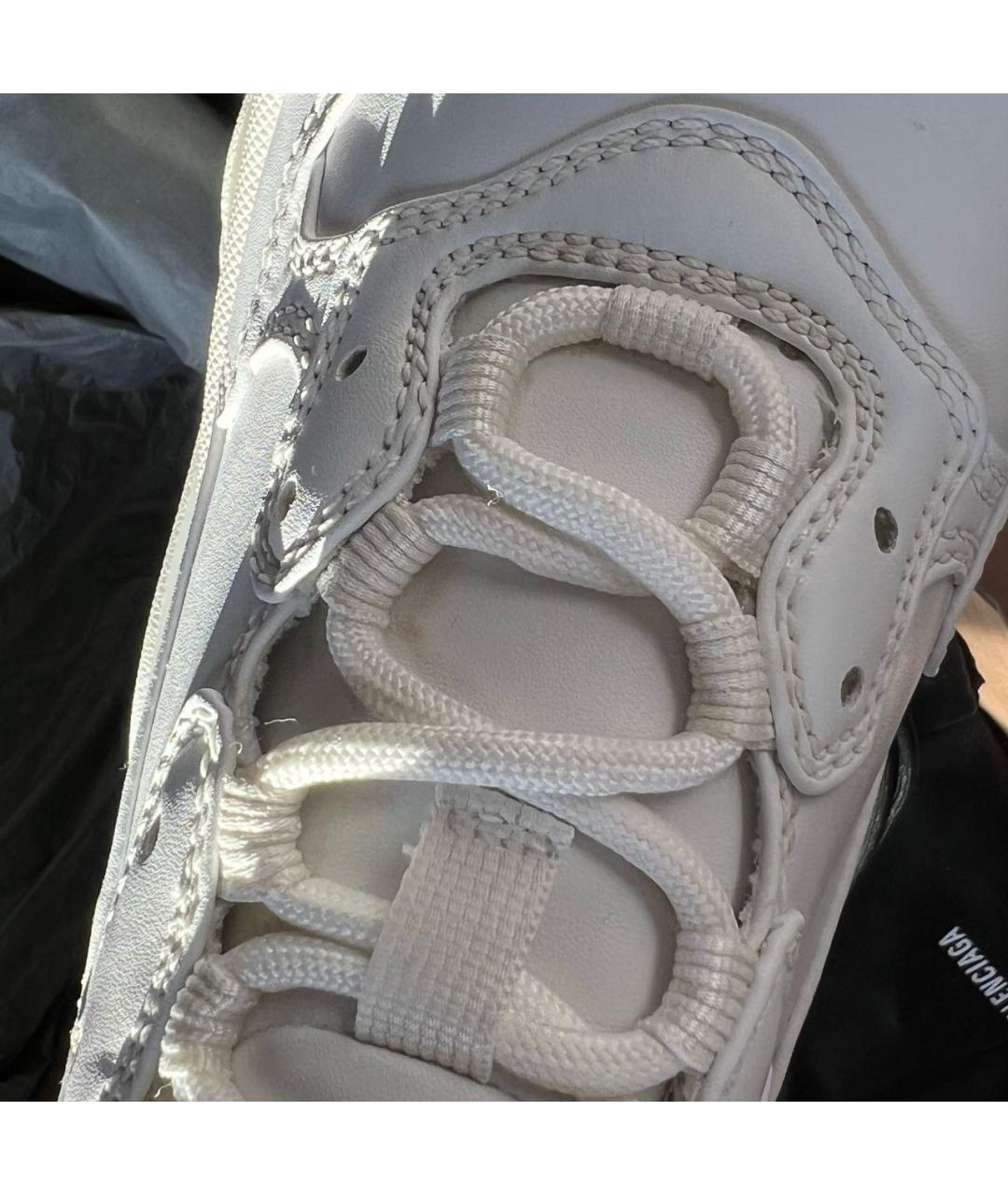 BALENCIAGA Белые кожаные кроссовки, фото 8