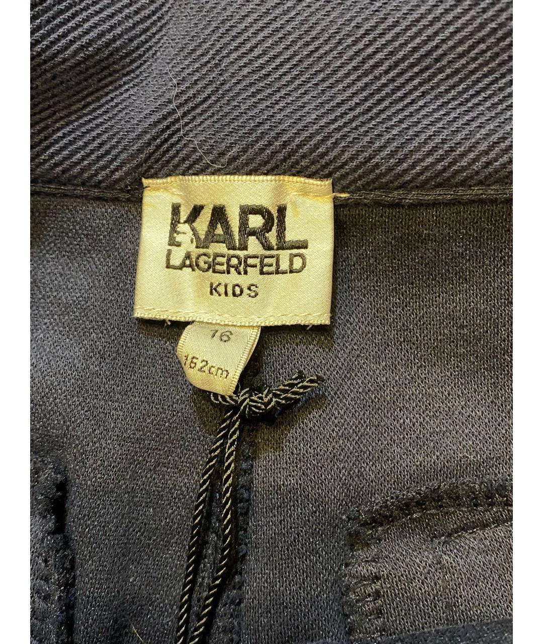 KARL LAGERFELD Синие хлопковые брюки и шорты, фото 4