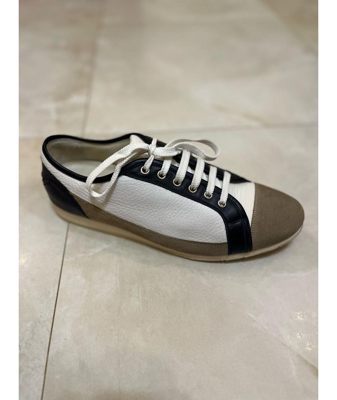 BRIONI Белые низкие кроссовки / кеды, фото 5