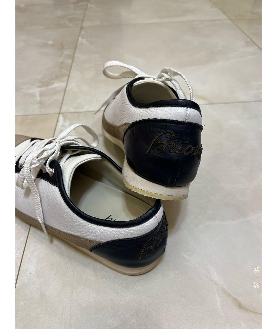 BRIONI Белые низкие кроссовки / кеды, фото 3
