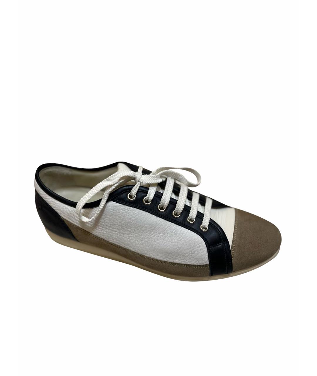 BRIONI Белые низкие кроссовки / кеды, фото 1