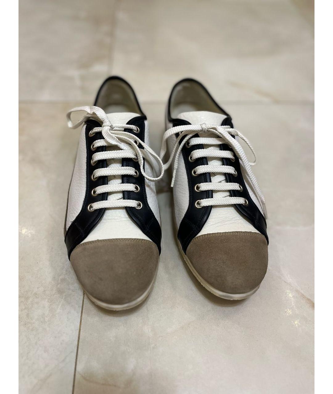 BRIONI Белые низкие кроссовки / кеды, фото 2
