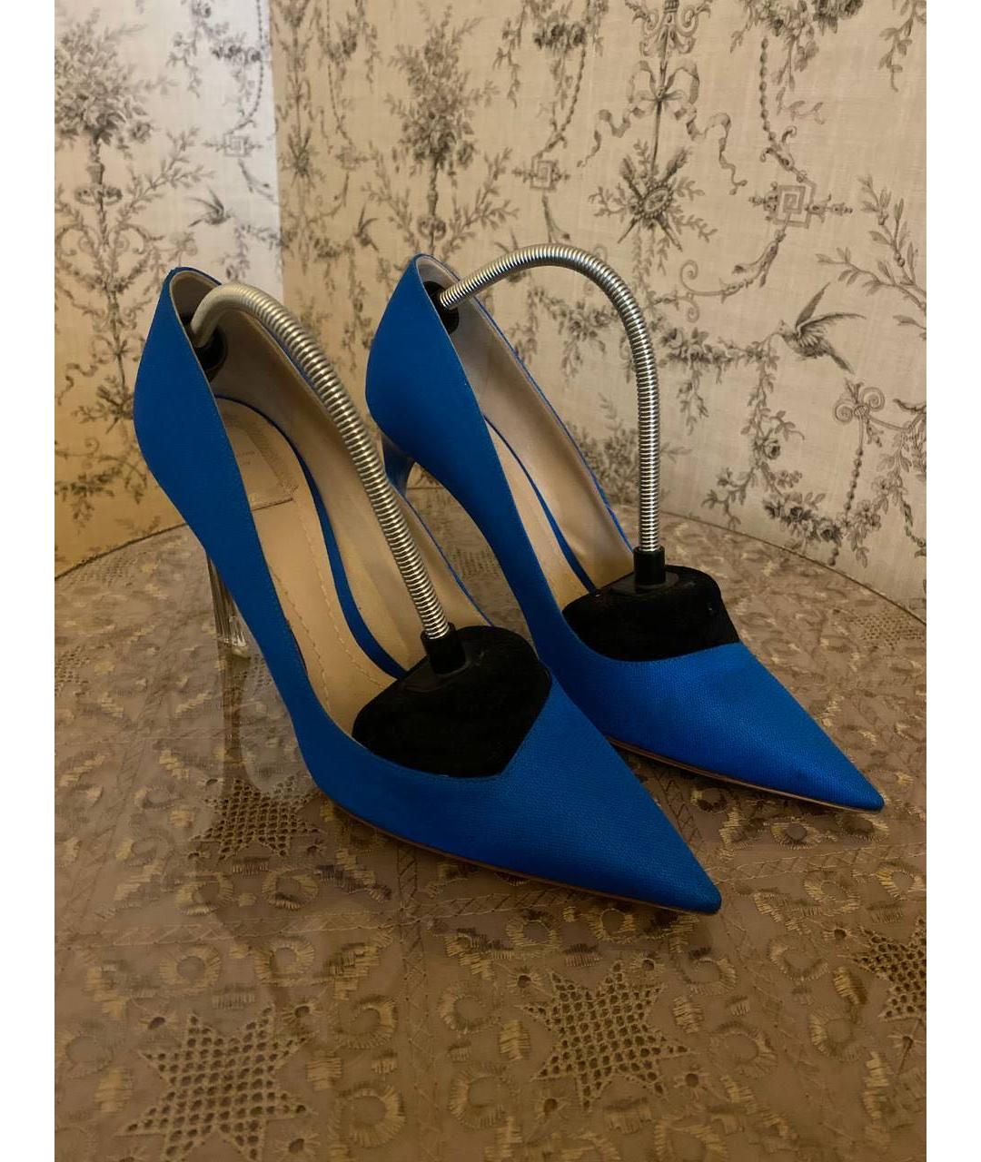 CHRISTIAN DIOR PRE-OWNED Синие замшевые туфли, фото 2