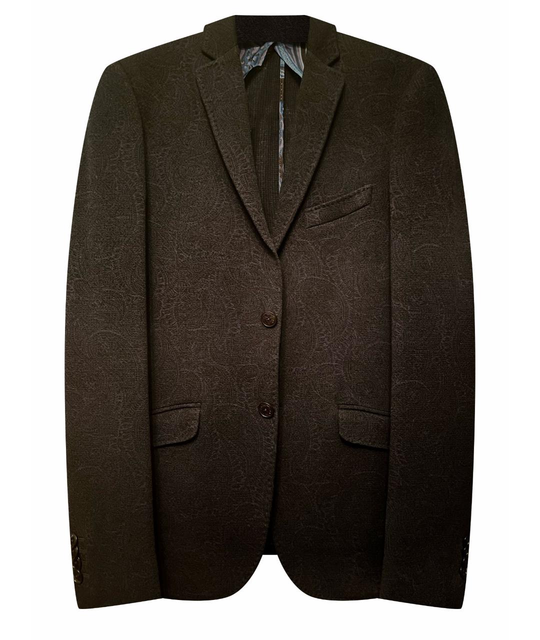ETRO Темно-синий шерстяной пиджак, фото 1