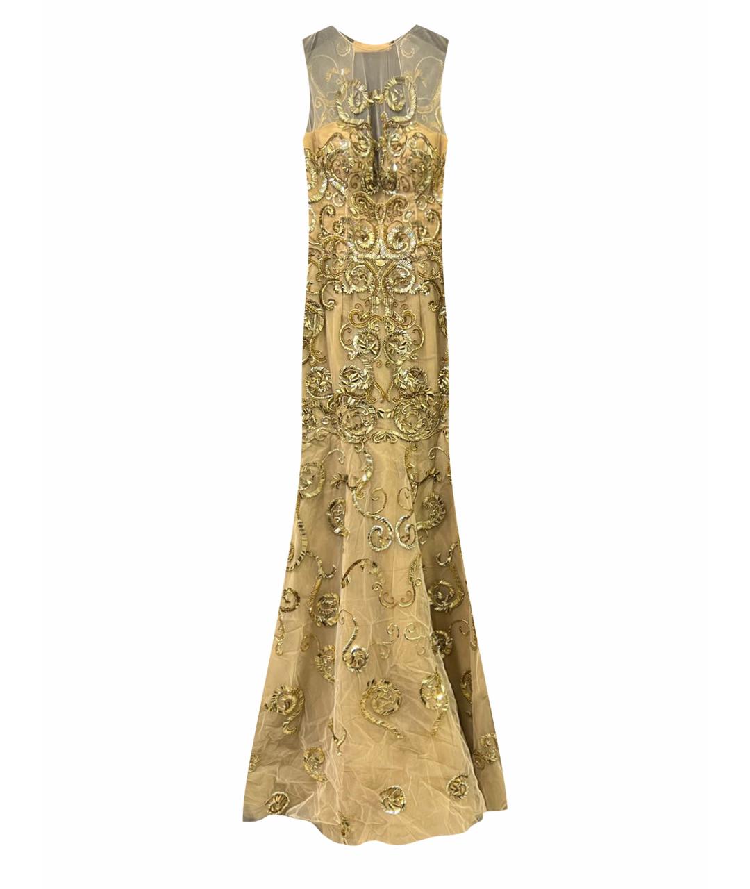ZUHAIR MURAD Золотое полиамидовое вечернее платье, фото 1