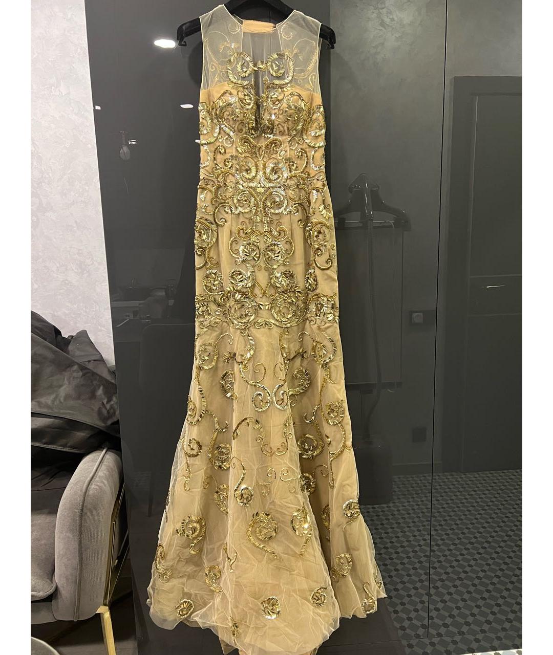 ZUHAIR MURAD Золотое полиамидовое вечернее платье, фото 8