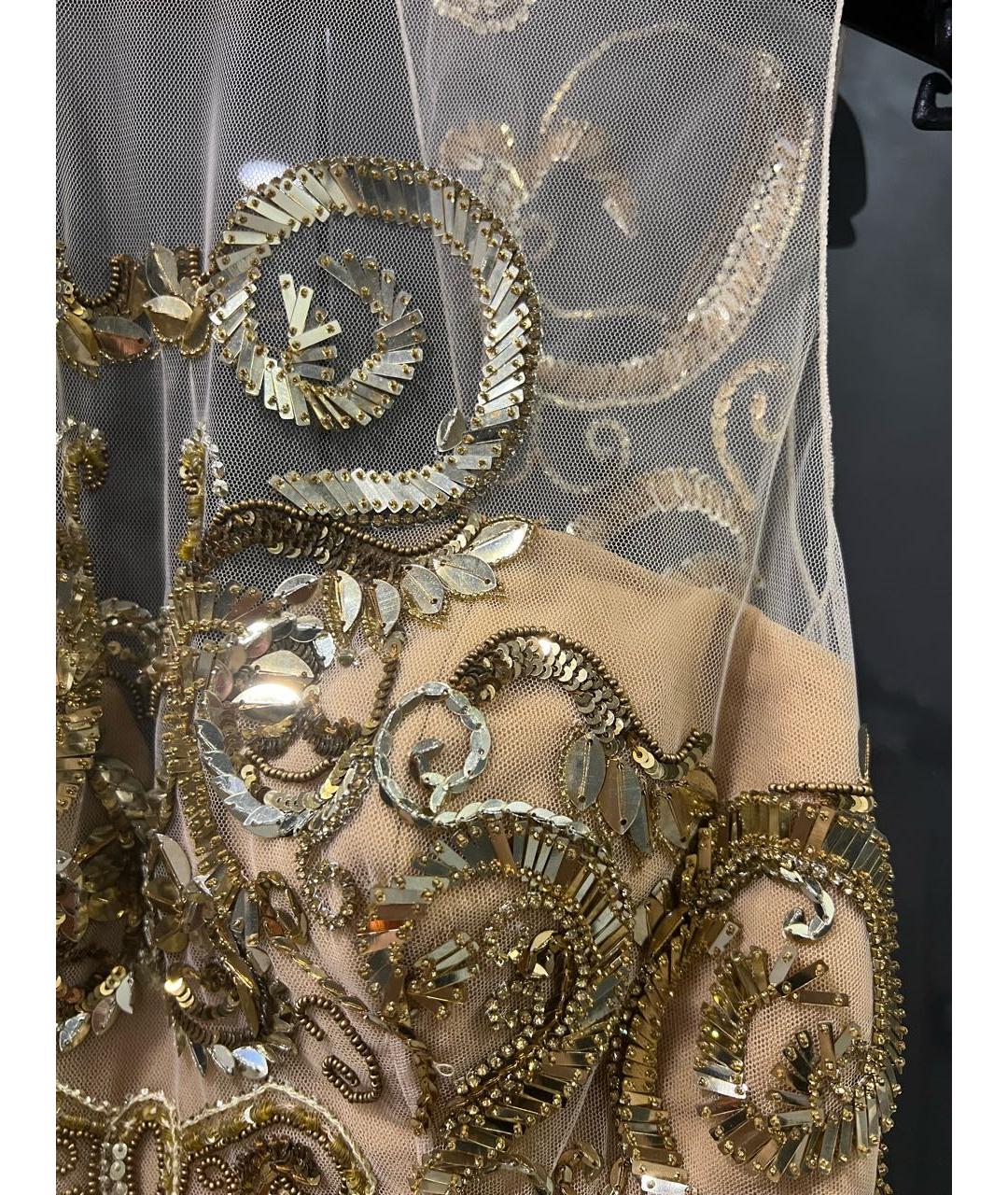 ZUHAIR MURAD Золотое полиамидовое вечернее платье, фото 6