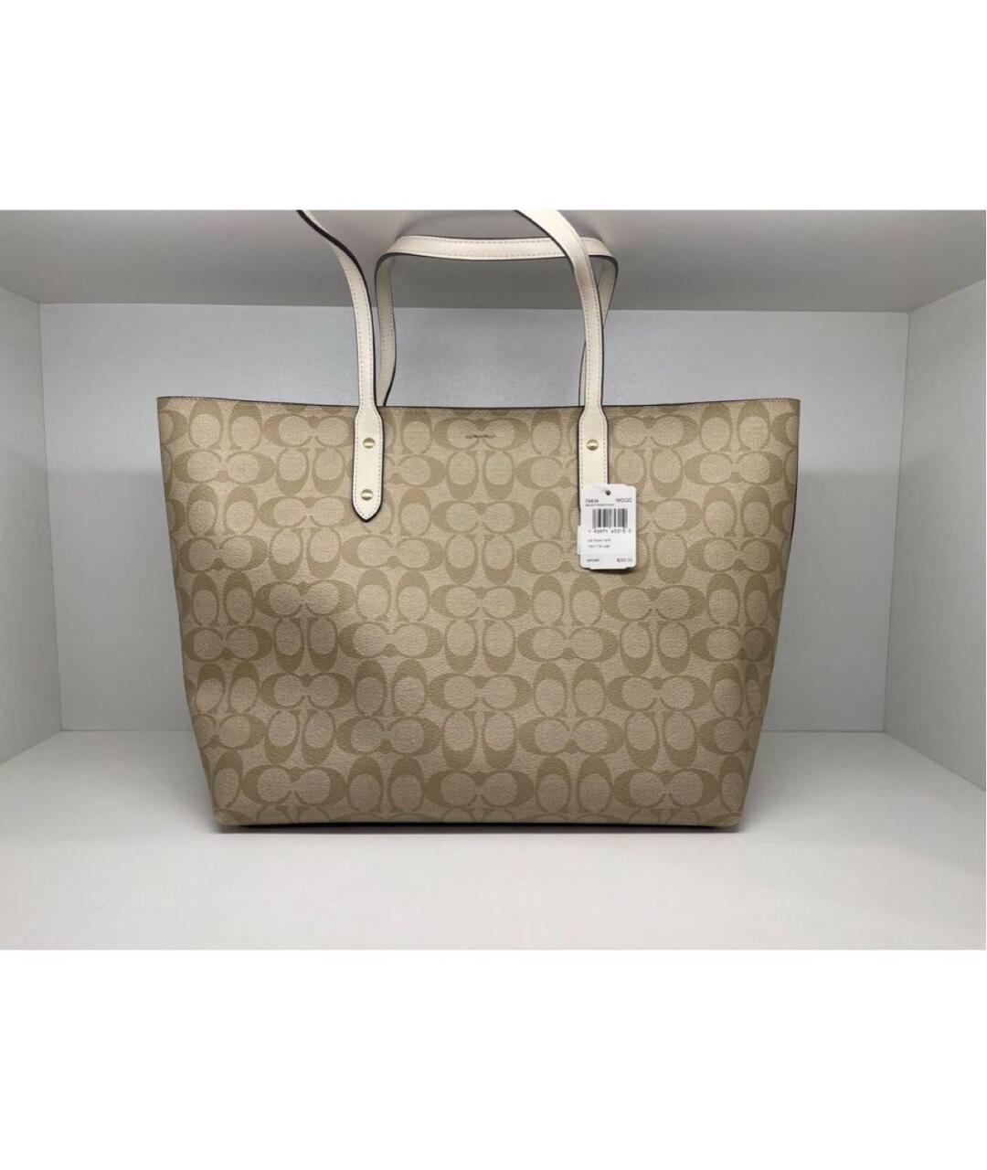 COACH Бежевая сумка тоут, фото 3