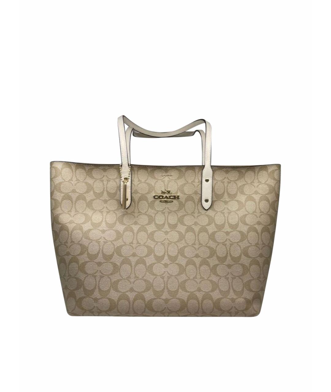 COACH Бежевая сумка тоут, фото 1