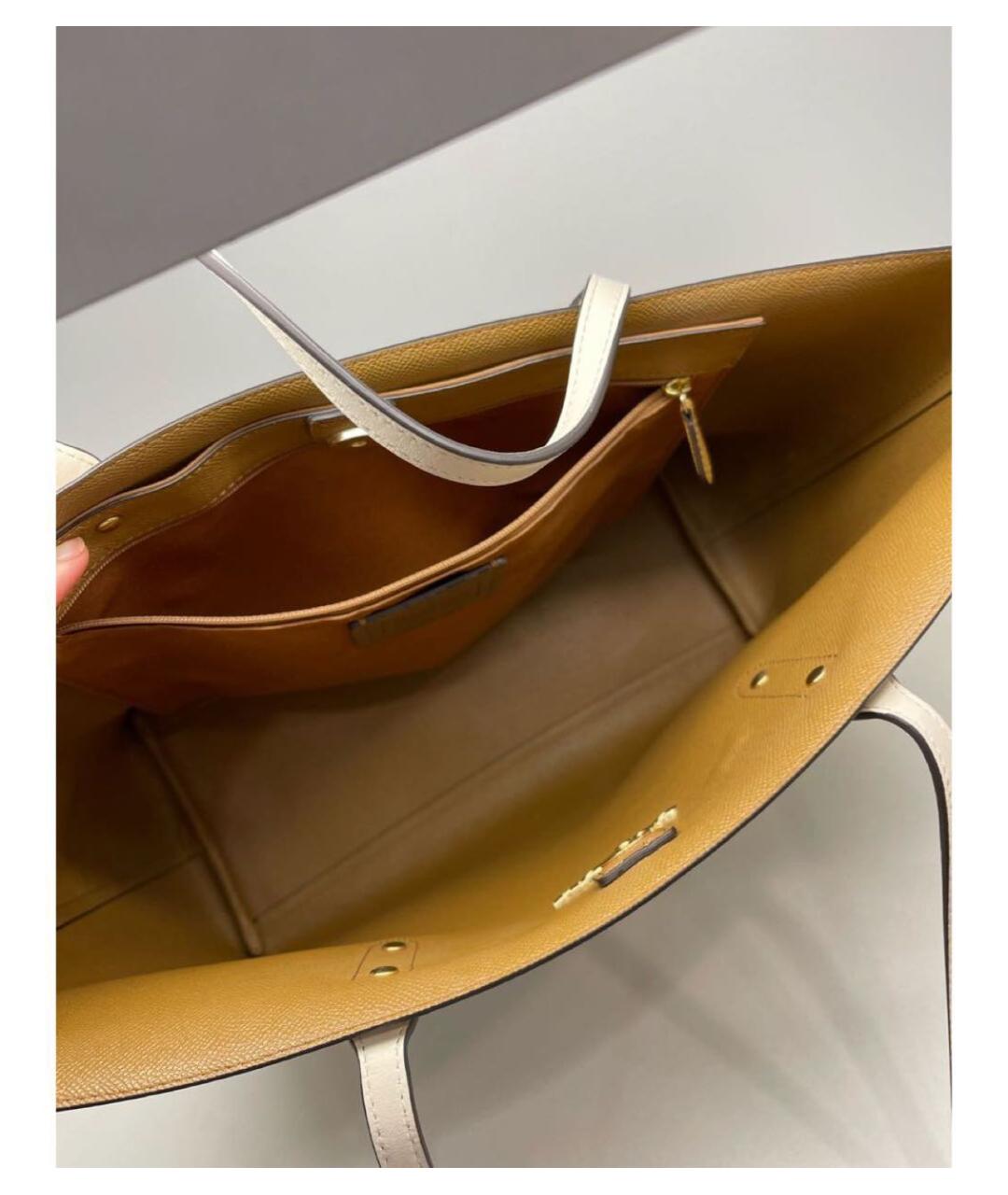 COACH Бежевая сумка тоут, фото 4