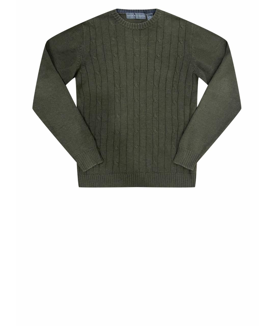 OSCAR DE LA RENTA Хаки хлопковый джемпер / свитер, фото 1