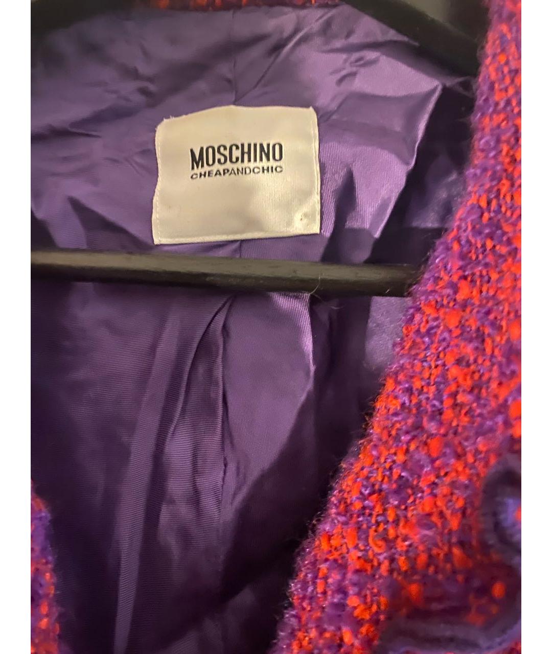 MOSCHINO Розовый шерстяной жакет/пиджак, фото 3