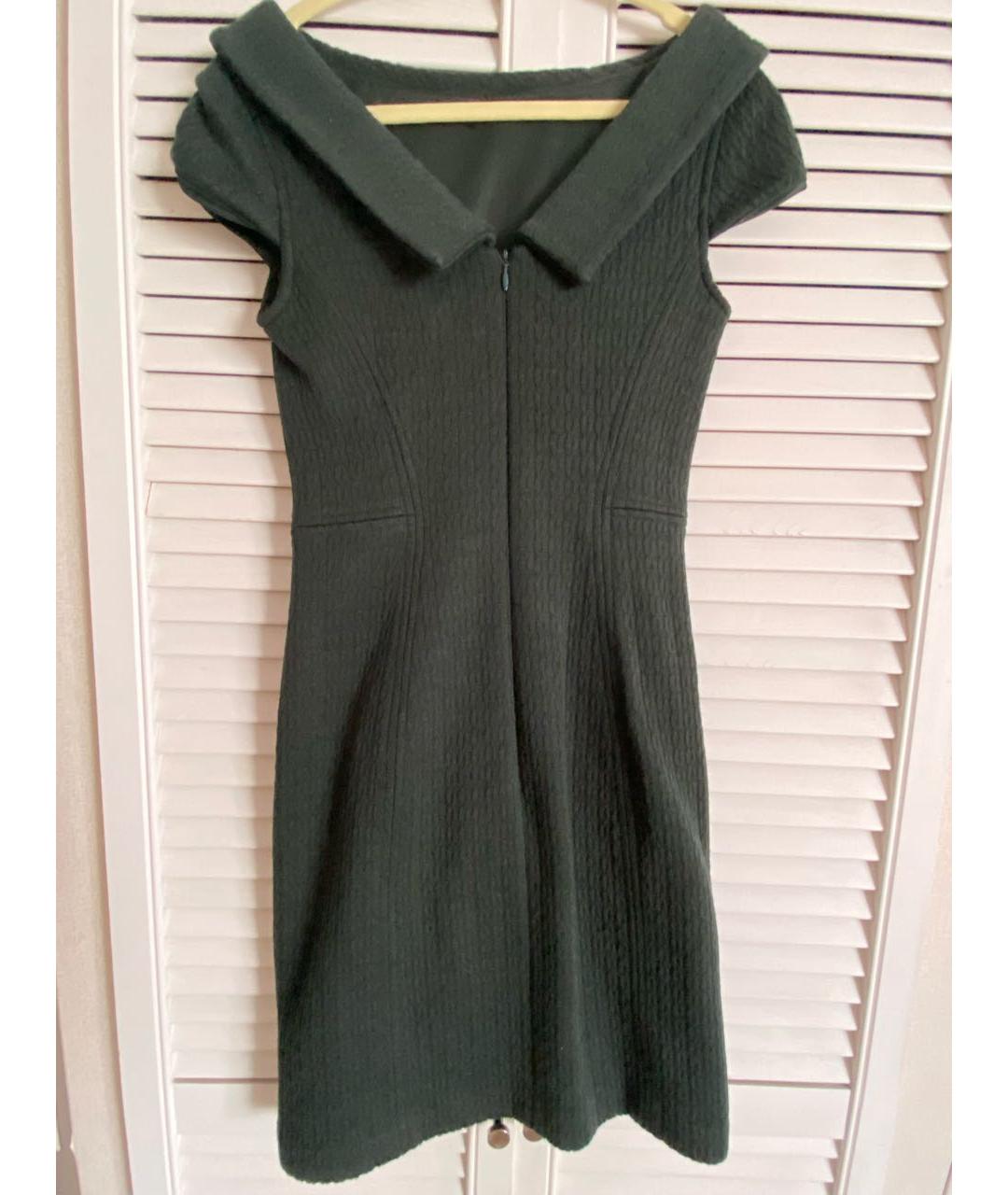MILLY Зеленые шерстяное коктейльное платье, фото 2
