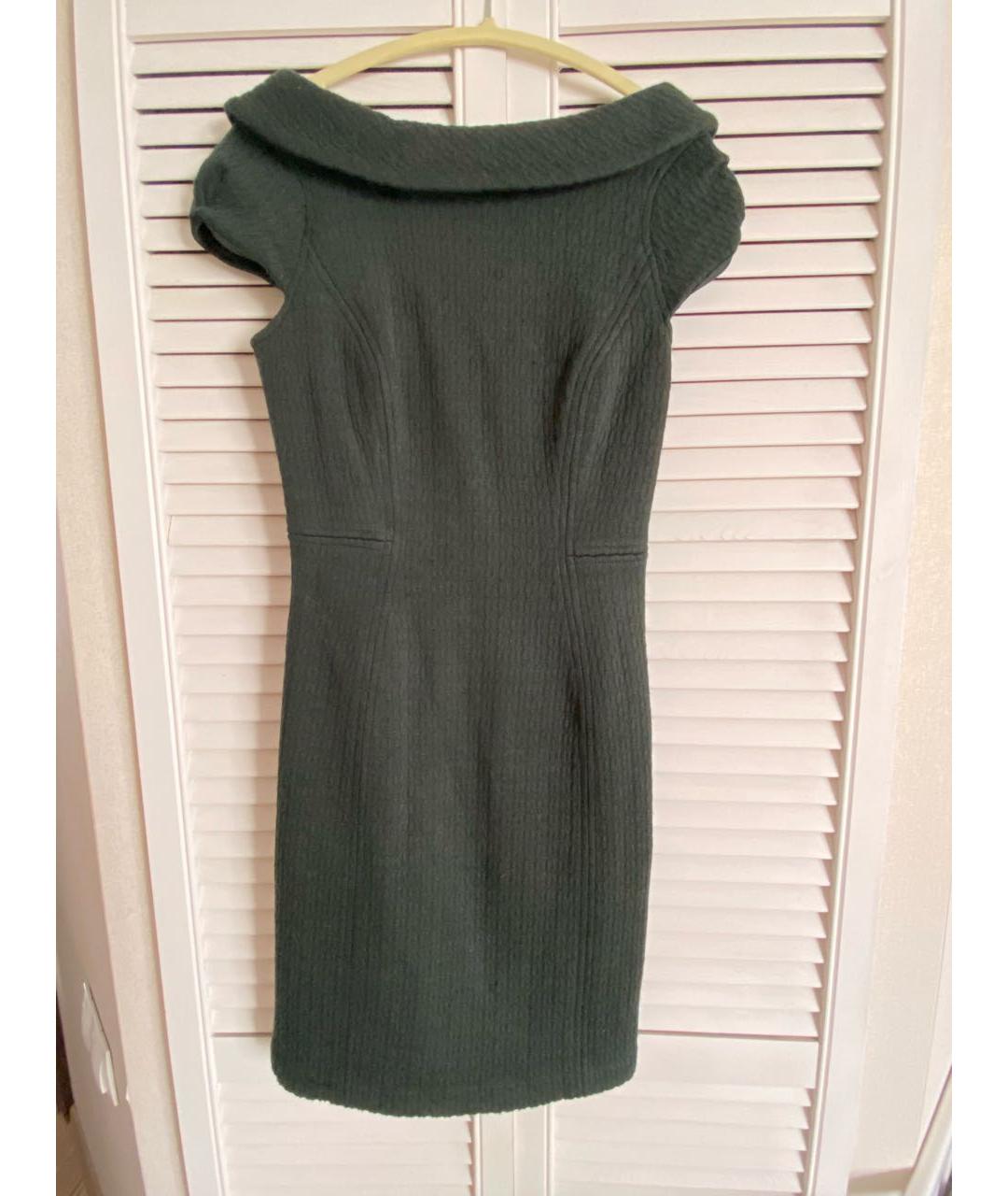 MILLY Зеленые шерстяное коктейльное платье, фото 7