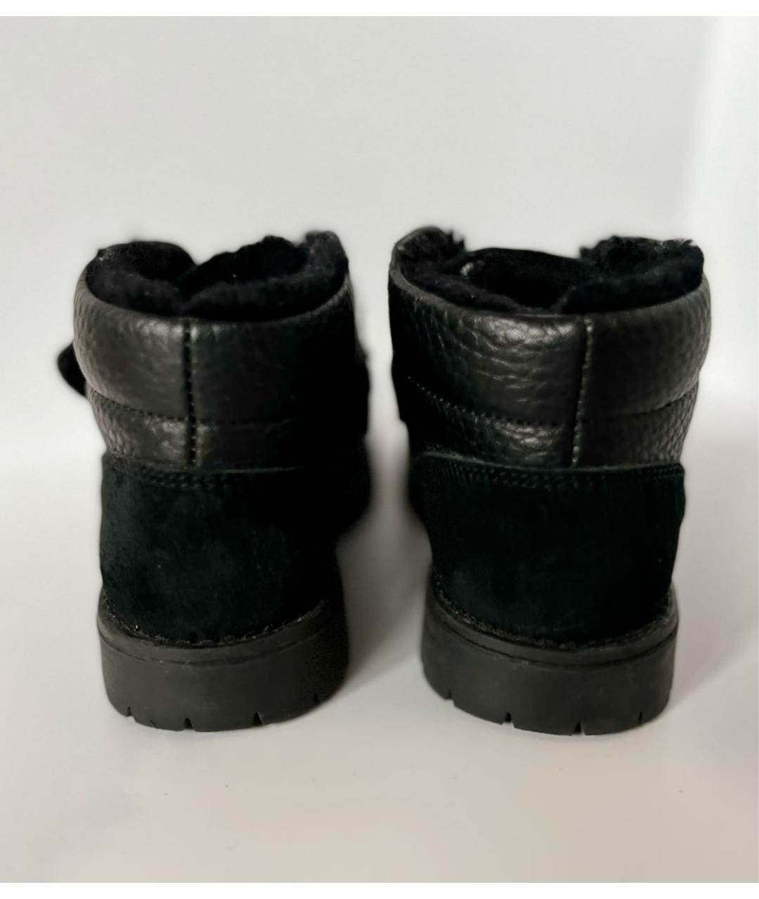 DOLCE & GABBANA KIDS Черные кожаные ботинки, фото 4