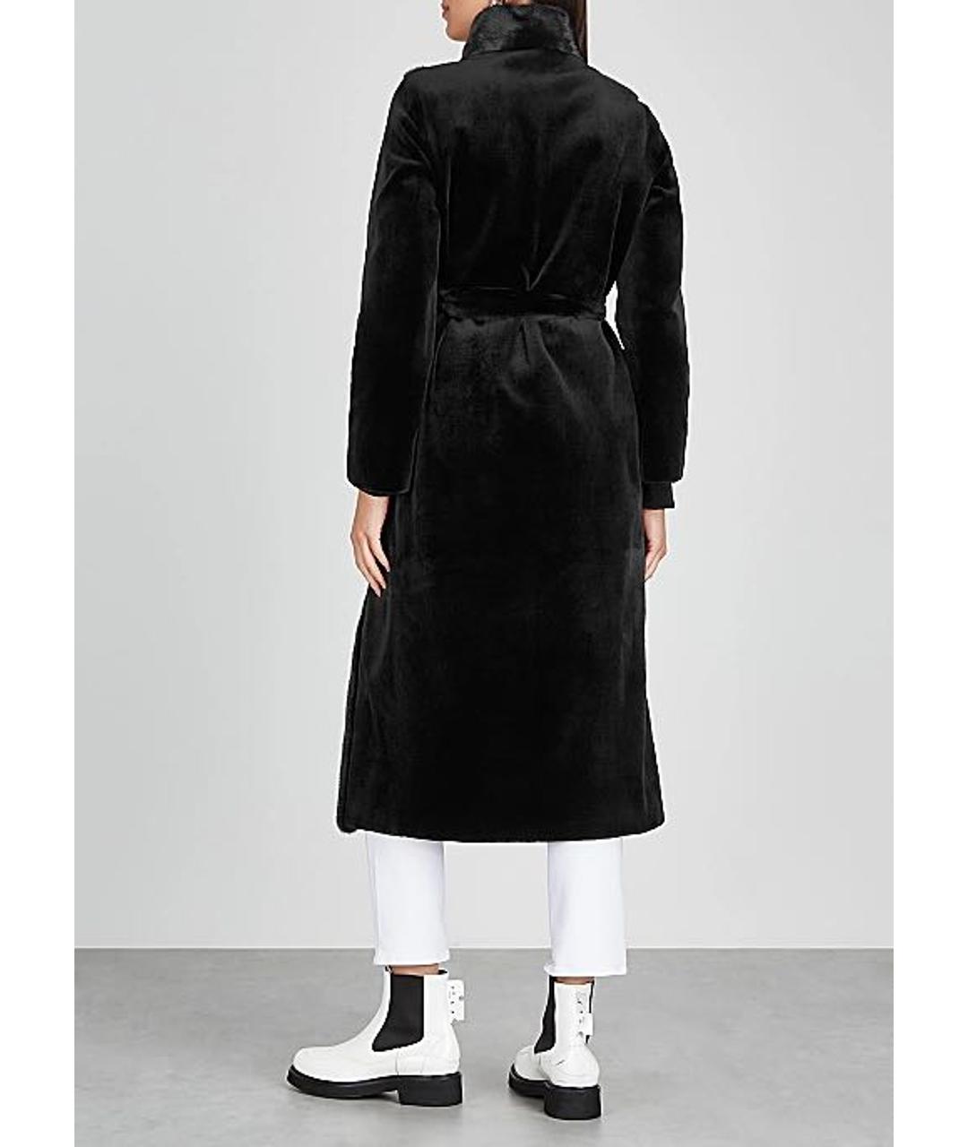 YVES SALOMON Черная меховая шуба, фото 2