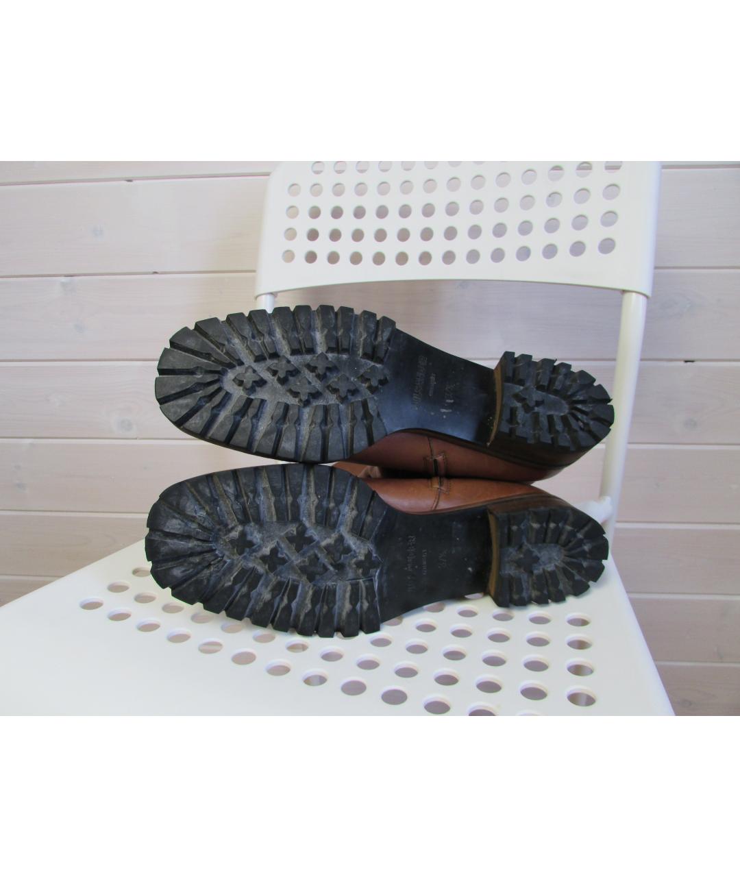 JIL SANDER Бежевые кожаные сапоги, фото 5