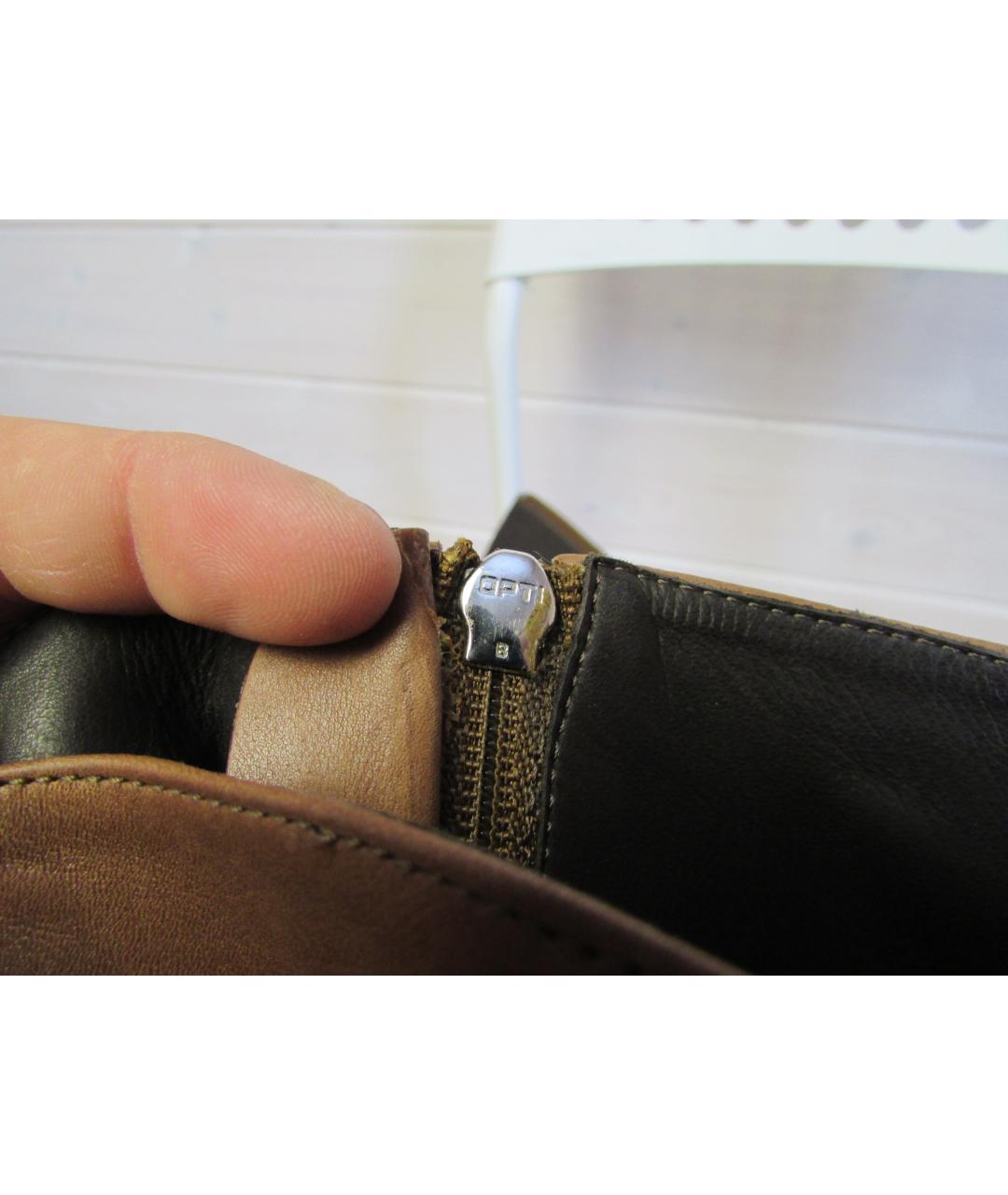 JIL SANDER Бежевые кожаные сапоги, фото 8