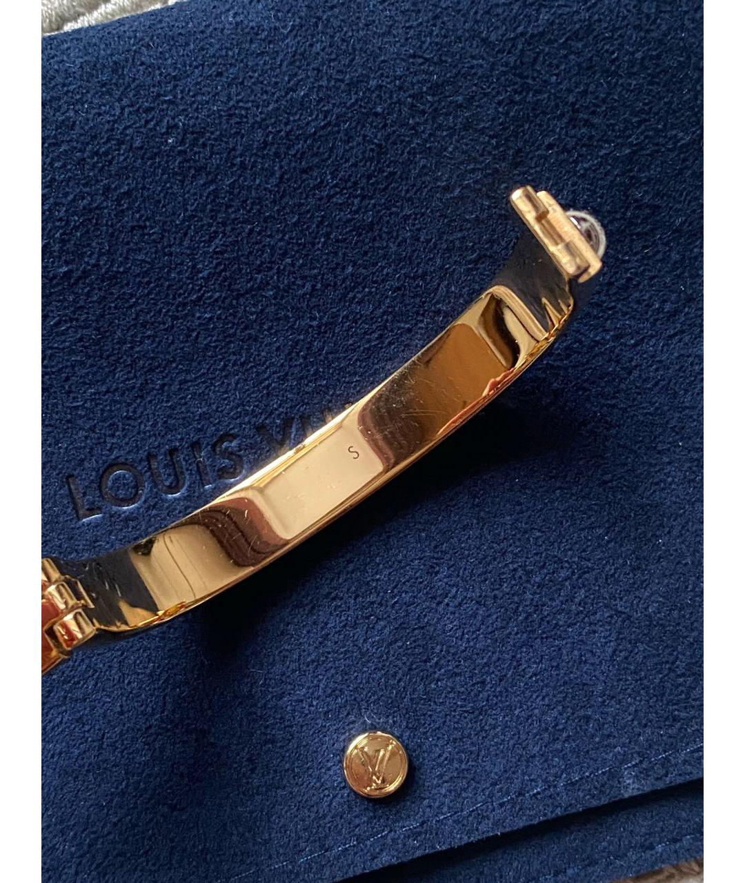 LOUIS VUITTON Золотой металлический браслет, фото 6