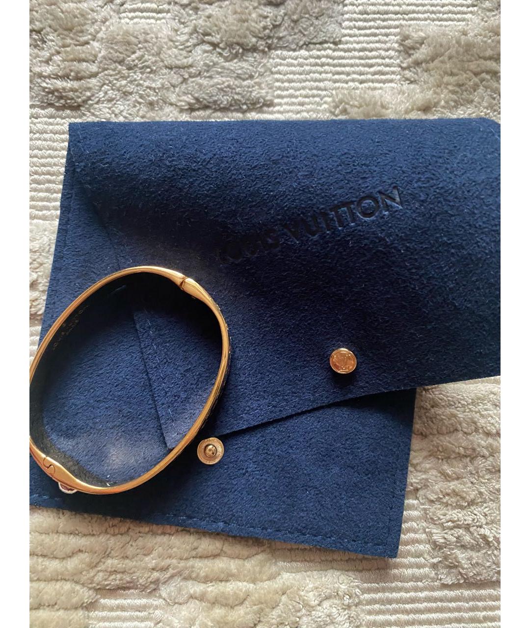 LOUIS VUITTON Золотой металлический браслет, фото 8