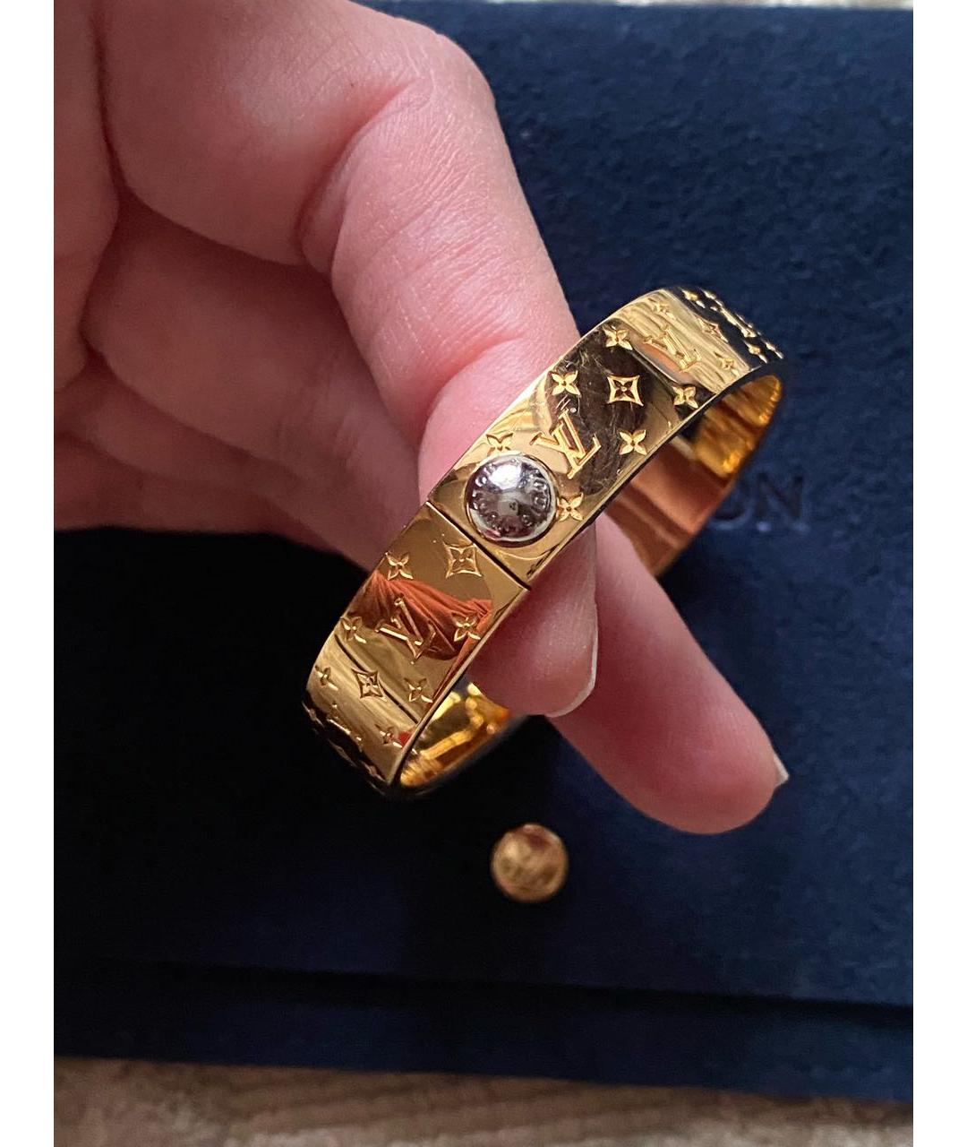 LOUIS VUITTON Золотой металлический браслет, фото 4