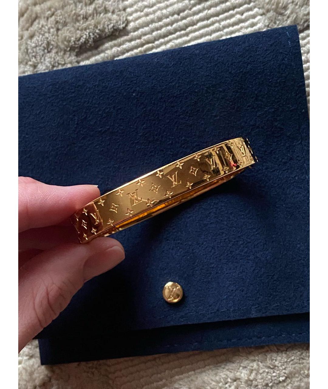 LOUIS VUITTON Золотой металлический браслет, фото 3