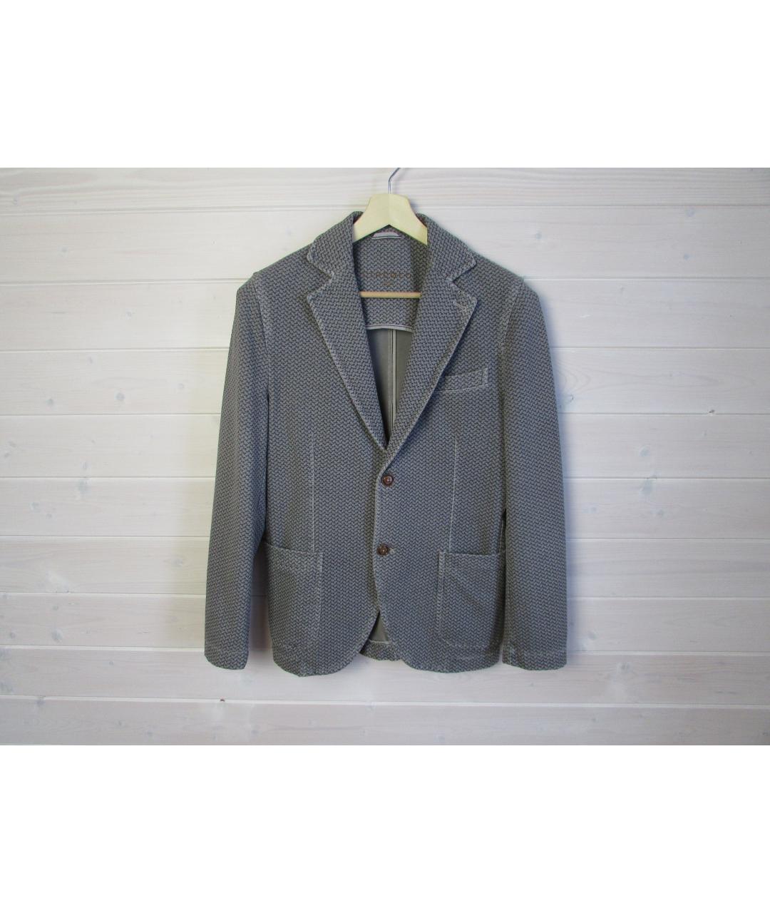 CIRCOLO 1901 Серый хлопко-эластановый пиджак, фото 8