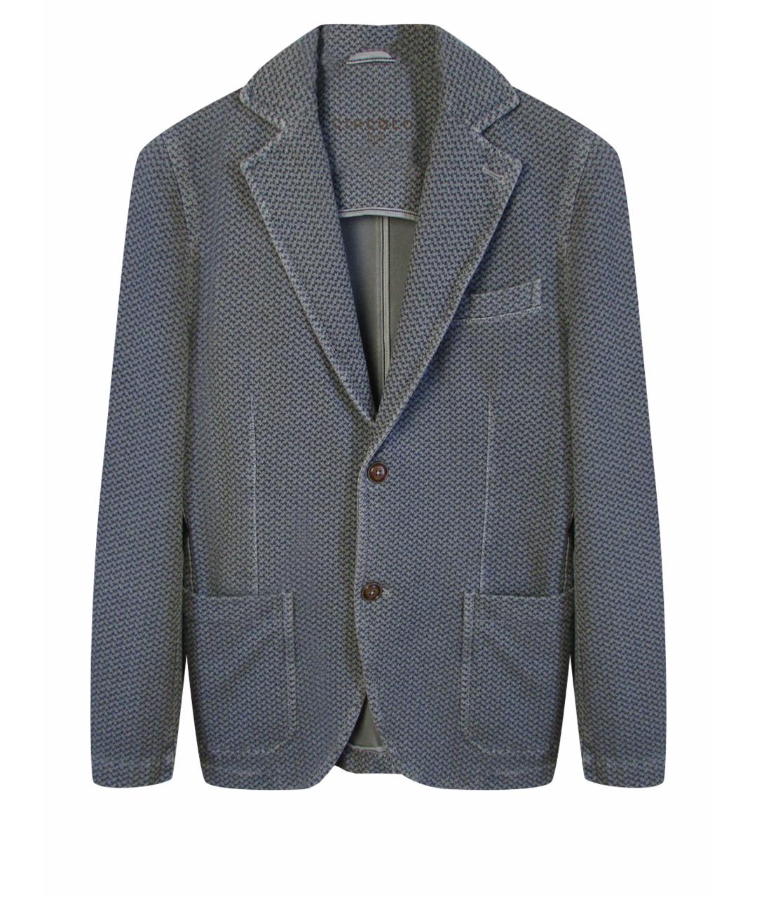 CIRCOLO 1901 Серый хлопко-эластановый пиджак, фото 1