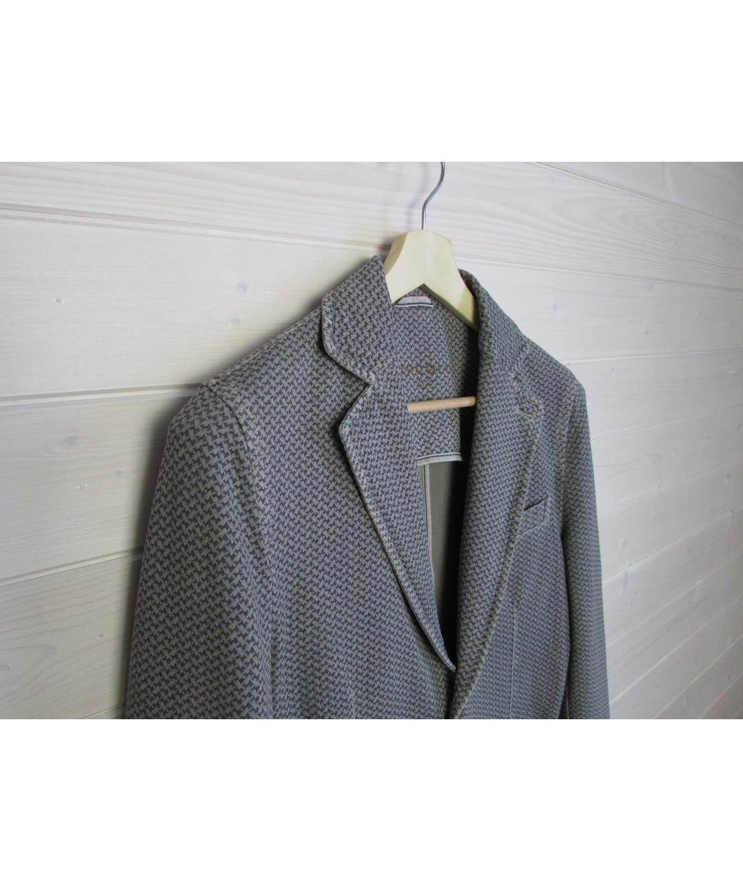 CIRCOLO 1901 Серый хлопко-эластановый пиджак, фото 2