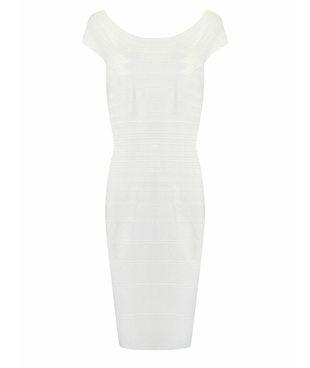 HERVE LEGER Белое вискозное повседневное платье, фото 1