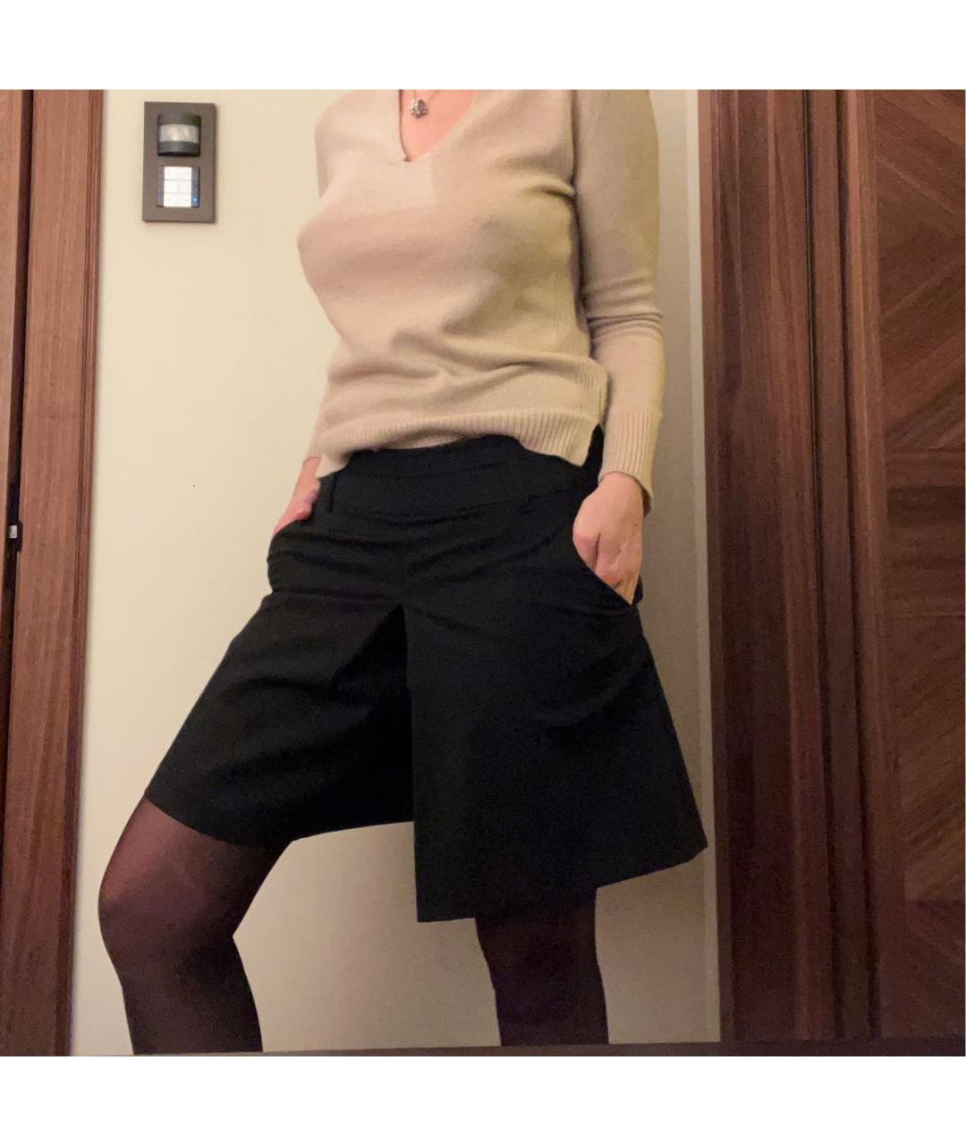 PRADA Черные шерстяные шорты, фото 5