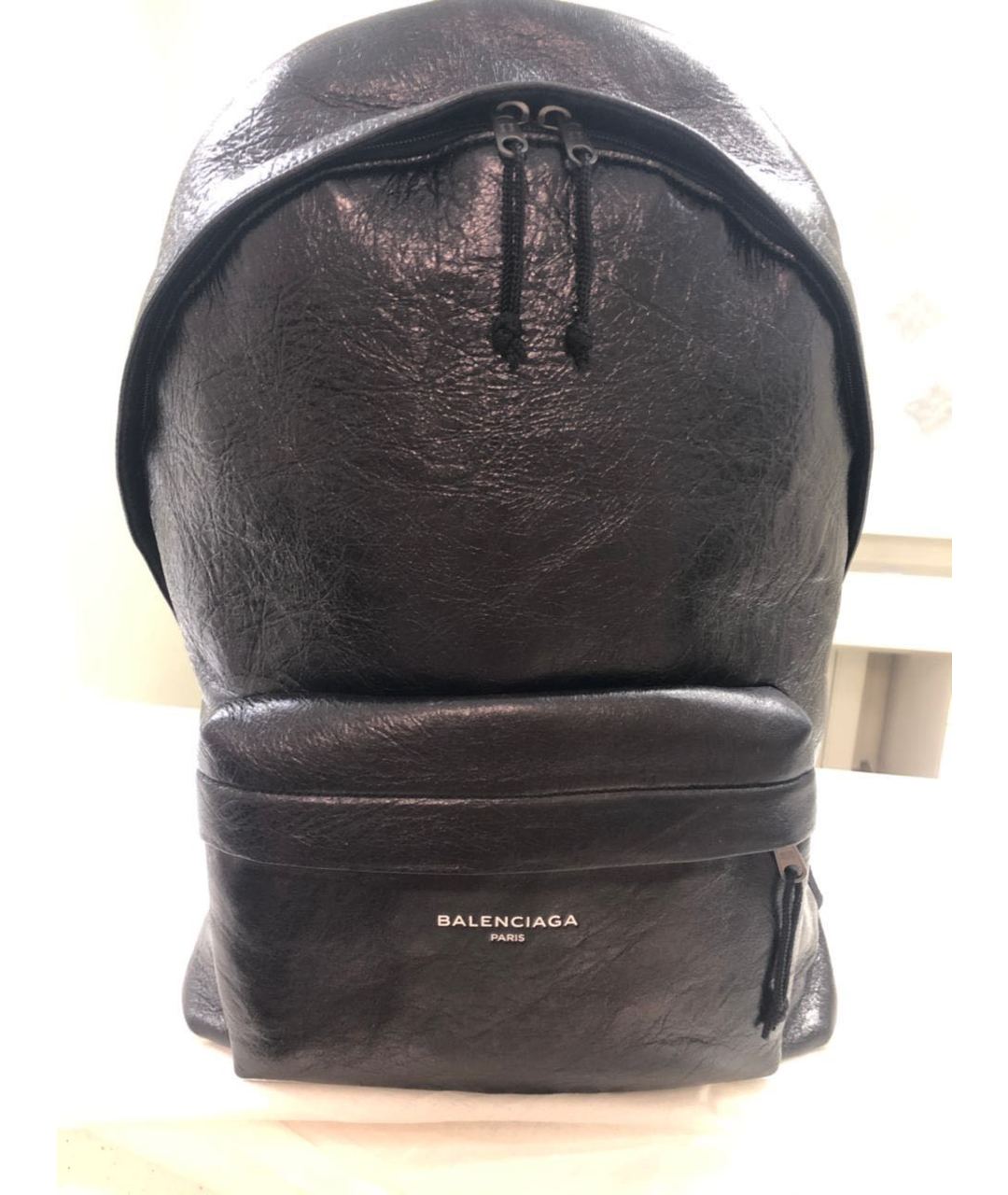 BALENCIAGA Черный рюкзак из лакированной кожи, фото 7