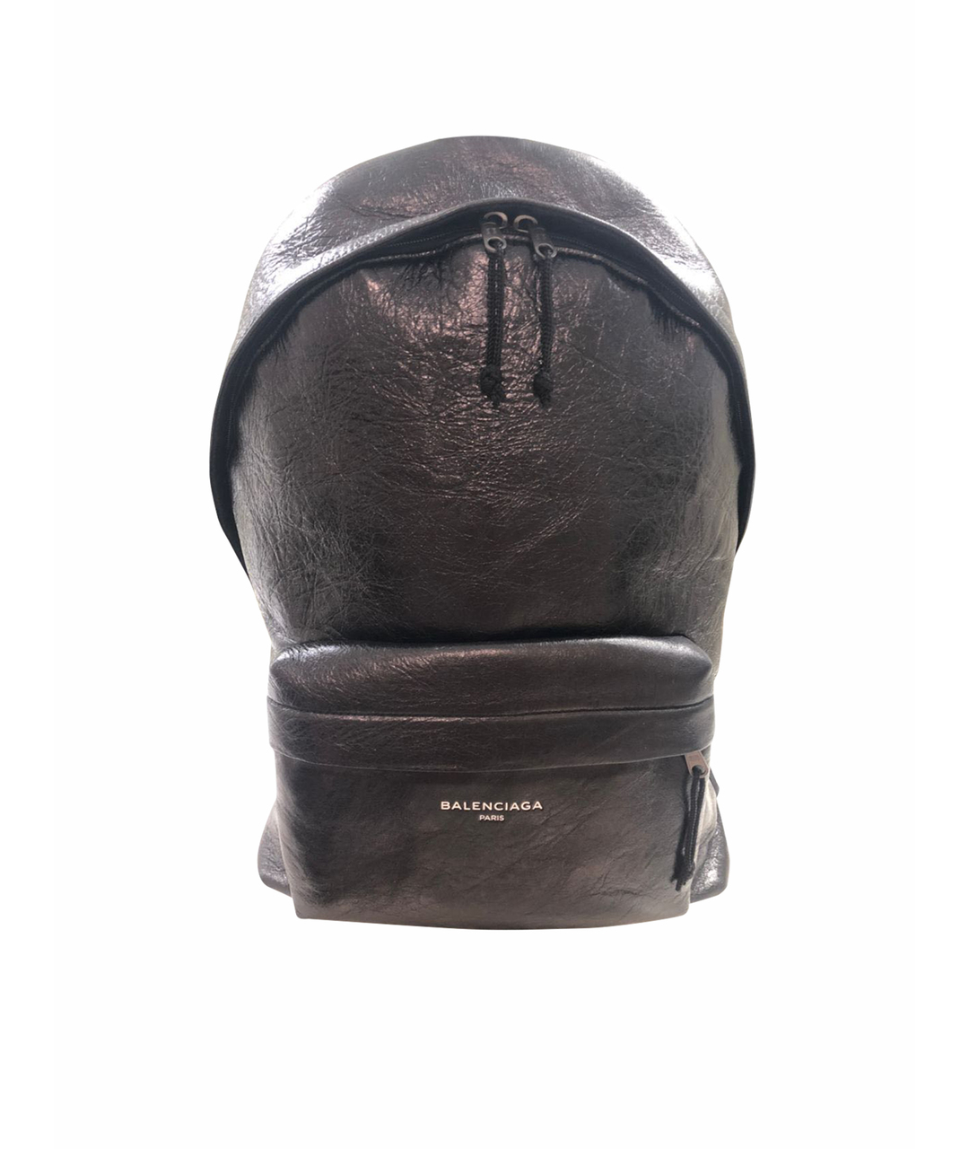 BALENCIAGA Черный рюкзак из лакированной кожи, фото 1