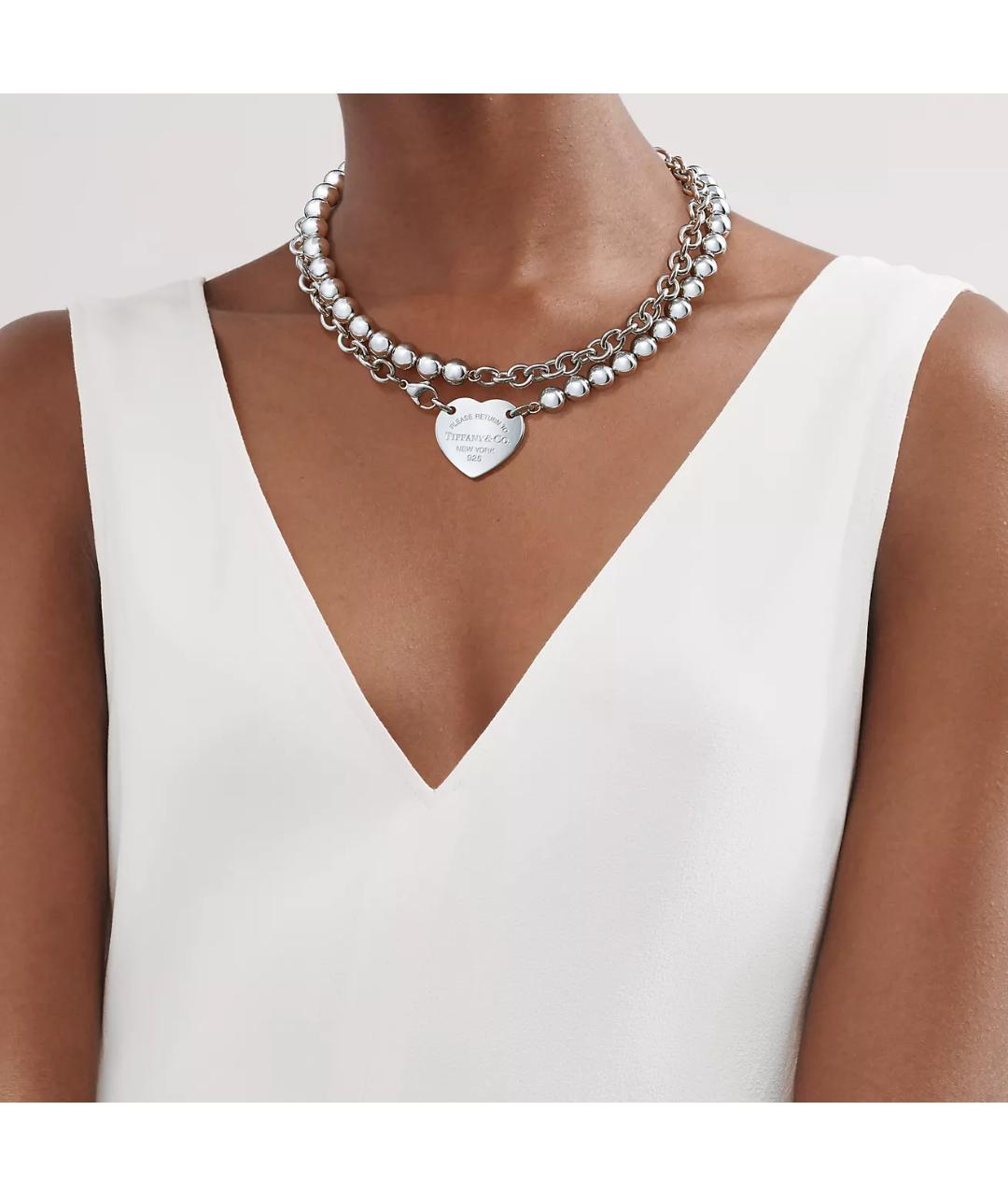 TIFFANY&CO Серебряное серебряное колье, фото 5