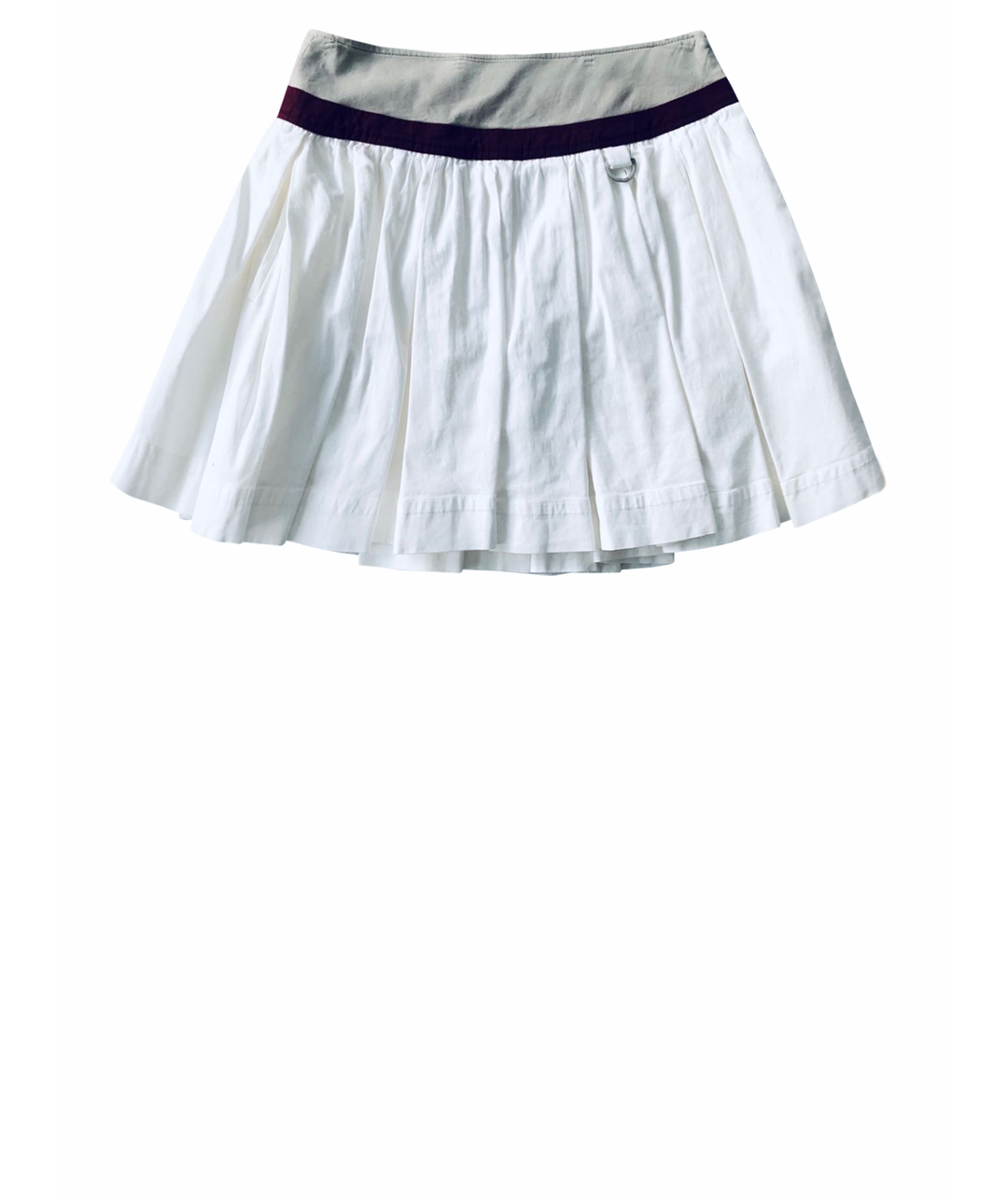 CELINE PRE-OWNED Белая хлопко-эластановая юбка-шорты, фото 1
