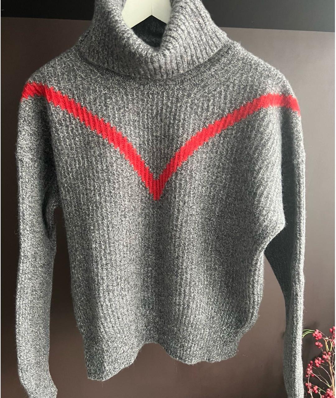 SANDRO Серый шерстяной джемпер / свитер, фото 2