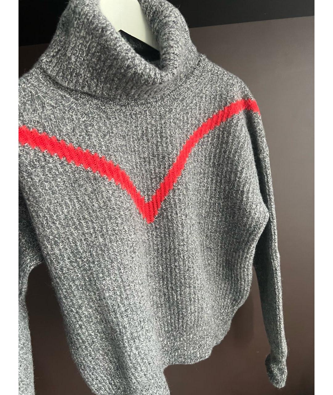 SANDRO Серый шерстяной джемпер / свитер, фото 3