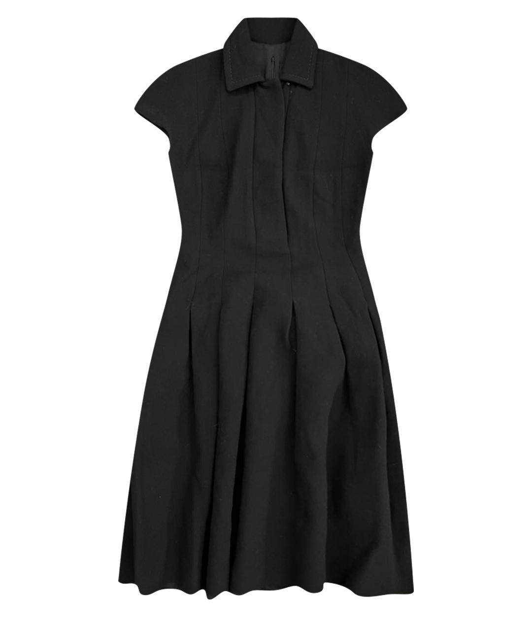 GIAMBATTISTA VALLI Черное шерстяное повседневное платье, фото 1