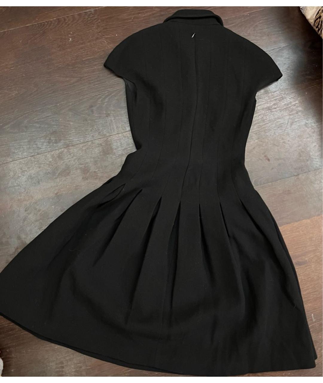 GIAMBATTISTA VALLI Черное шерстяное повседневное платье, фото 4