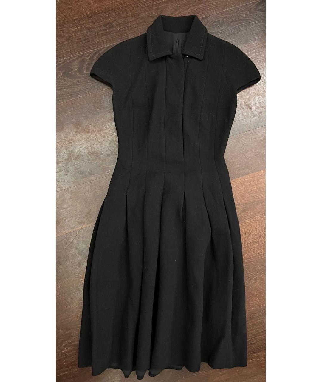 GIAMBATTISTA VALLI Черное шерстяное повседневное платье, фото 9