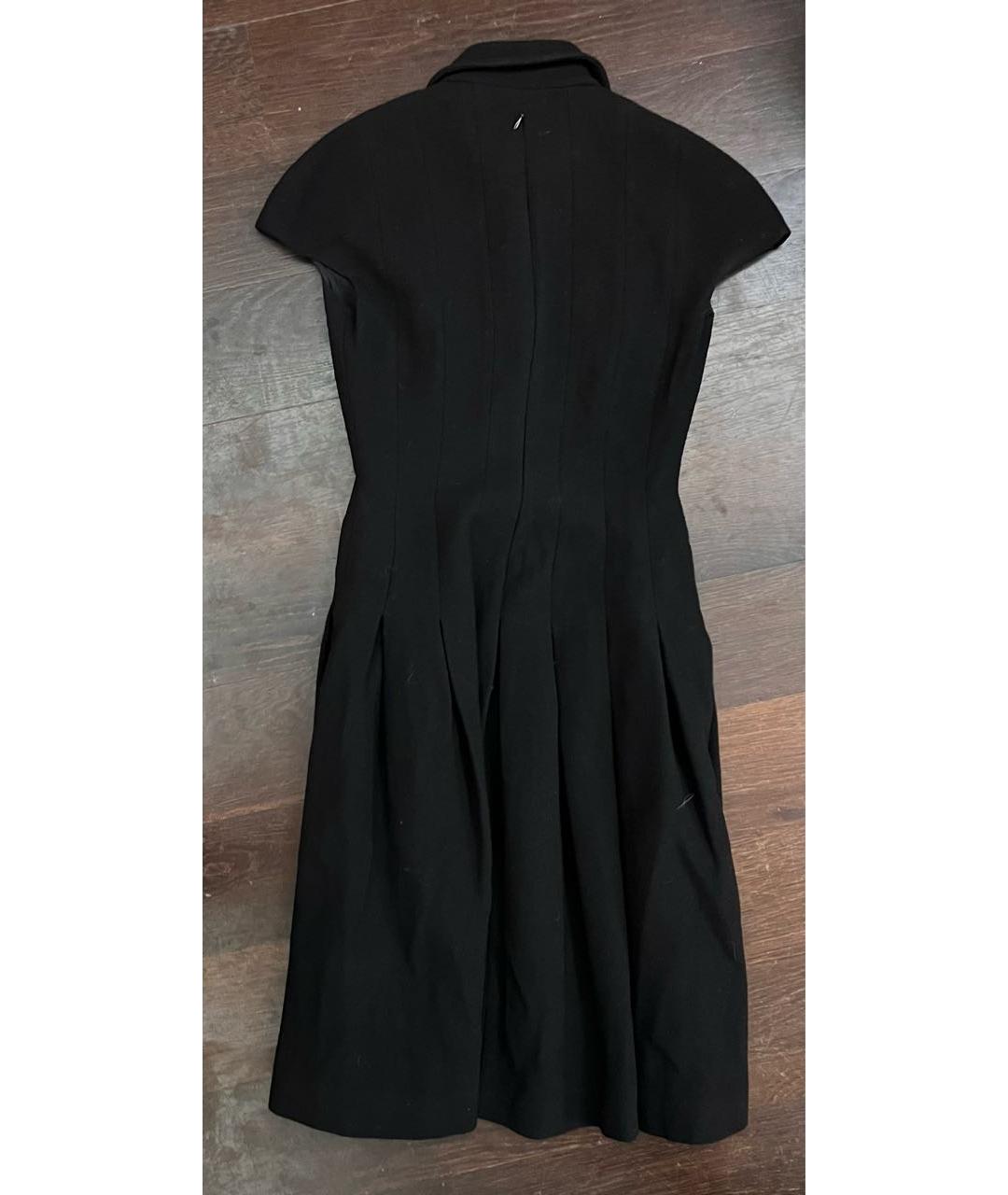 GIAMBATTISTA VALLI Черное шерстяное повседневное платье, фото 3