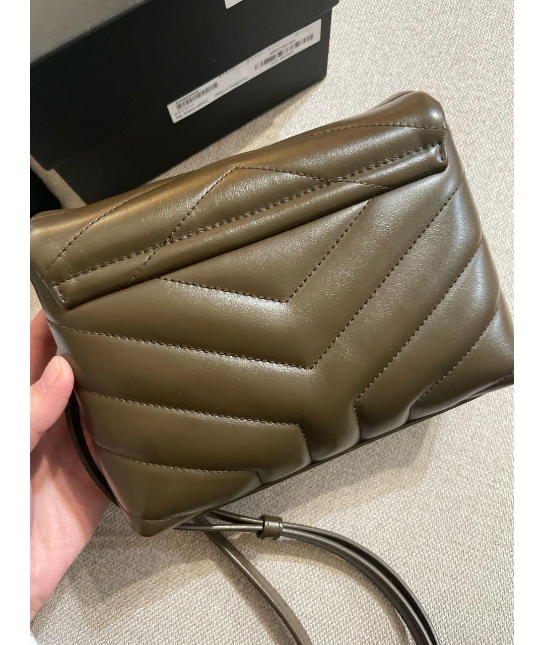 SAINT LAURENT Коричневая кожаная сумка через плечо, фото 2