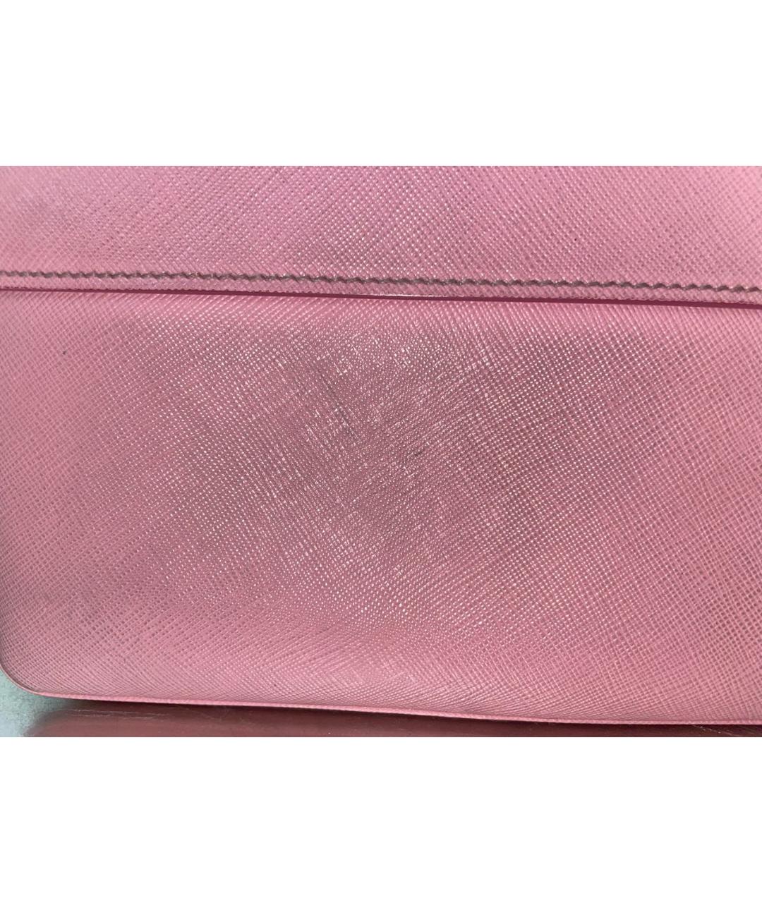 PRADA Розовая кожаная сумка через плечо, фото 4