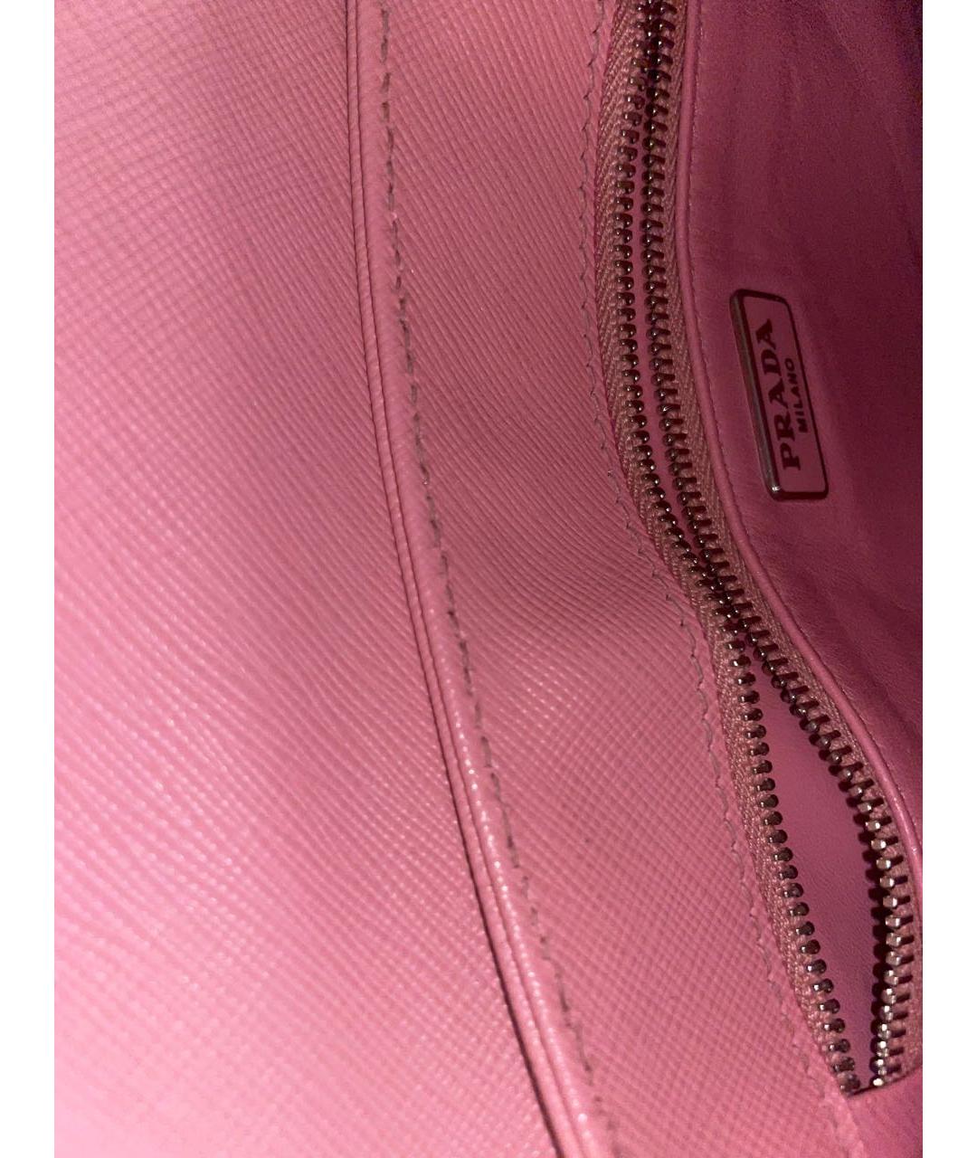 PRADA Розовая кожаная сумка через плечо, фото 8
